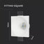 GU10 CORPO QUADRATO GESSO BIANCO 132 X 132 MM