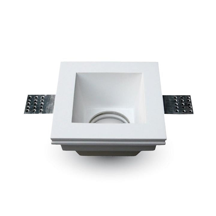 GU10 CORPO QUADRATO GESSO BIANCO 120 X 120 MM
