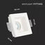 GU10 CORPO QUADRATO GESSO BIANCO 120 X 120 MM
