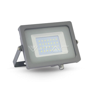 30W PROIETTORE LED CORPO GRIGIO SMD BIANCO NATURALE 4000K