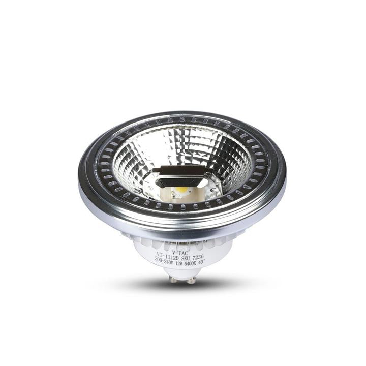 LAMPADINA LED FARETTO - AR111 12W GU10 BEAM 40 COB CHIP BIANCO CALDO DIMMERABILE 3000K