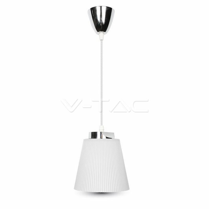 7W LED LAMPADARIO CON PORTALAMPADA BIANCO NATURALE CORPO CROMO, BIANCO