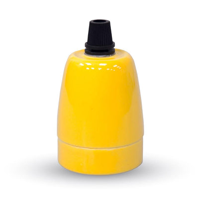 PORTALAMAPDA IN PORCELLANA GIALLO