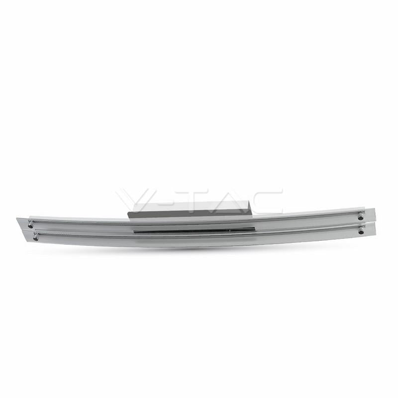 36W LED VETRO LAMPADA DOPPIO SOFFITTO SUPERFICIE CROMO BIANCO NATURAL