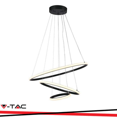 32W LED LAMPADA DECORATIVA A SOSPENSIONE 600*400*200 CORPO NERO 3000K