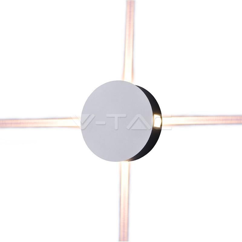 4W CORPO BIANCO PER PARETE BIANCO CALDO ROTONDO P65 3000K