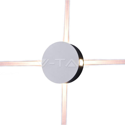 4W CORPO BIANCO PER PARETE BIANCO CALDO ROTONDO P65 3000K