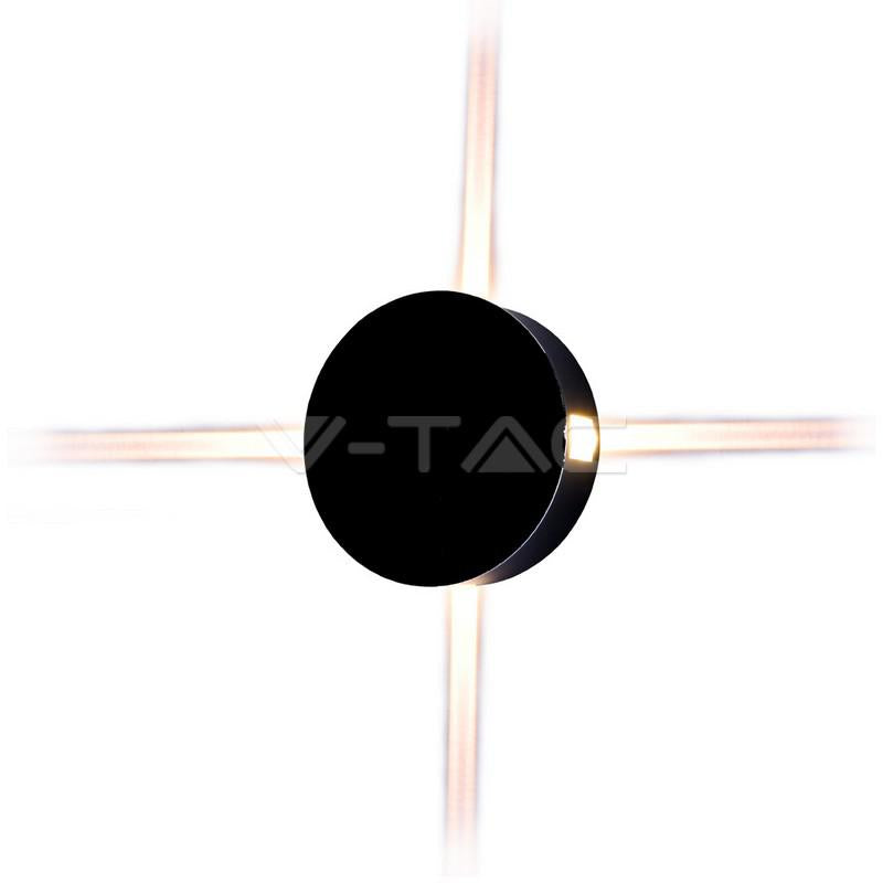 4W CORPO NERO PER PARETE BIANCO NATURALE ROTONDO P65 4000K