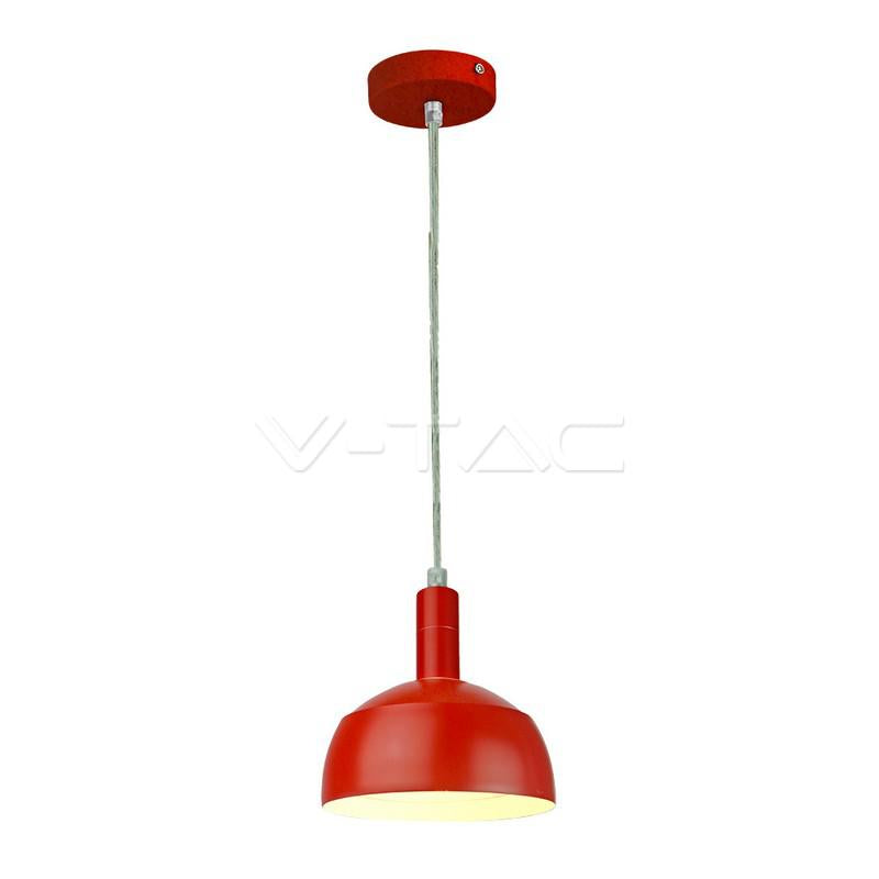 PENDANTE IN ALLUMINIO+PALSTICA E14 CORPO ROSSO