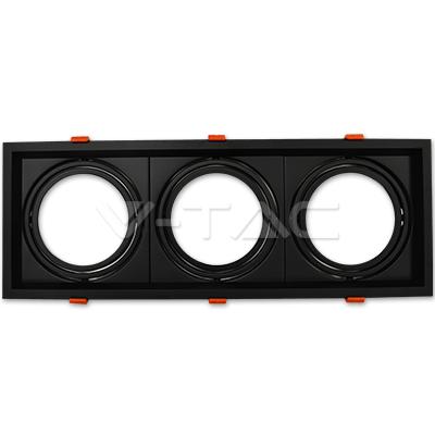 PLAFONIERE APERTE 3XAR111 NERO