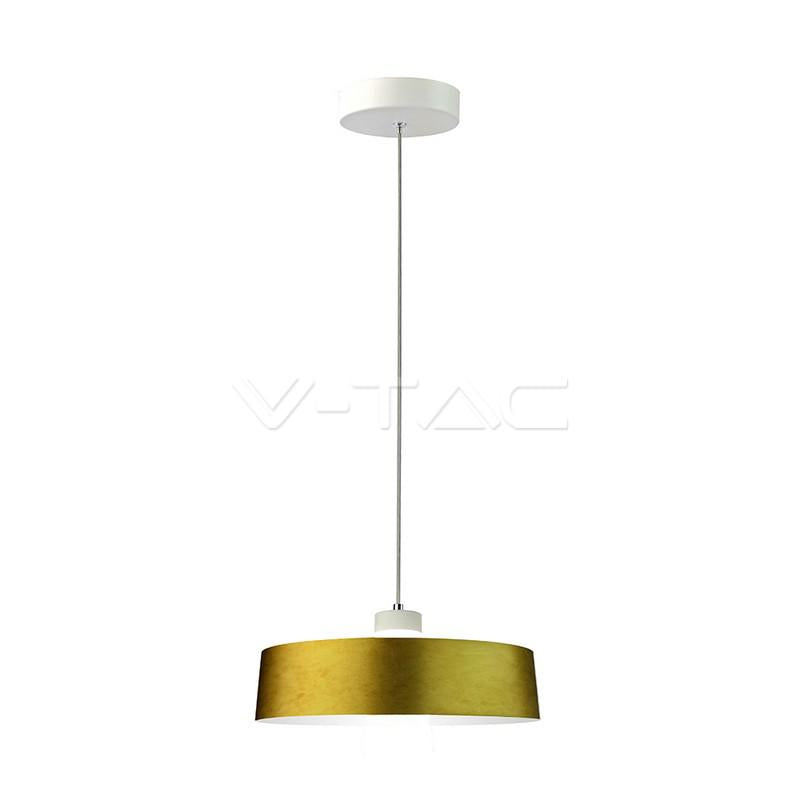 7W LED LAMPADARIO (ACRYLICO) - GOLD LAMP SHADE   340 BIANCO NATURALE