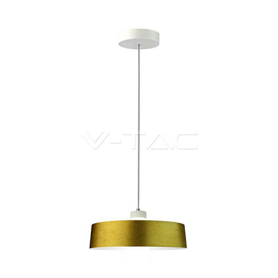 7W LED LAMPADARIO (ACRYLICO)- GOLD LAMP SHADE   340 BIANCO CALDO 3000K