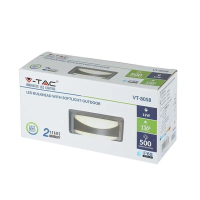 12W LED PER ESTERNO LUCE BIANCA CORPO GRIGGIO IP65 6400K