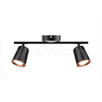 2 X 6W LED LAMPADA DA PARETE  LUCE BIANCO CALDO CORPO NERO 3000K