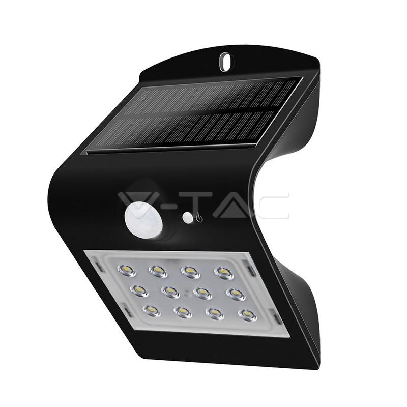 1.5W LED LAMPADA SOLARE LUCE BIANCO NATURALE  CORPO NERO 4000K