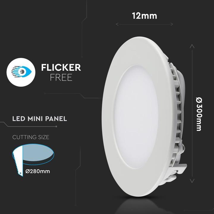 30W LED PANELLO ROTONDO LUCE BIANCA 6400K