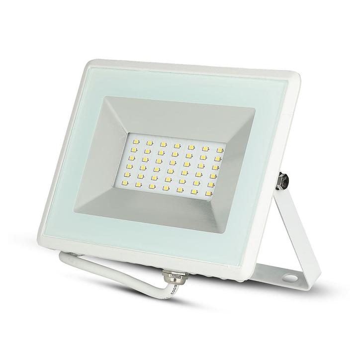 30W LED PROIETTORE SMD E-SERIES CORPO BIANCO BIANCO CALDO 3000K