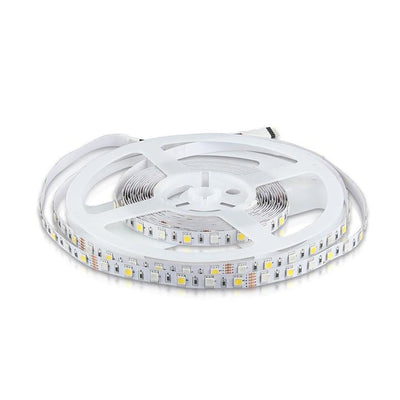 LED STRISCIA 5050 - 60 LEDS 12V IP20 RGB + BIANCO CALDO A++ 4000K