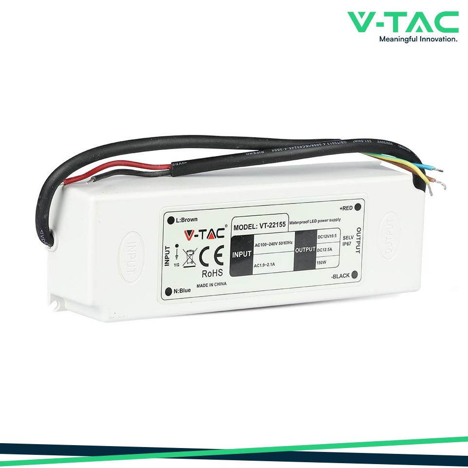 LED PLASTICA SLIM POWER SUPPLY 150W IP67 12V