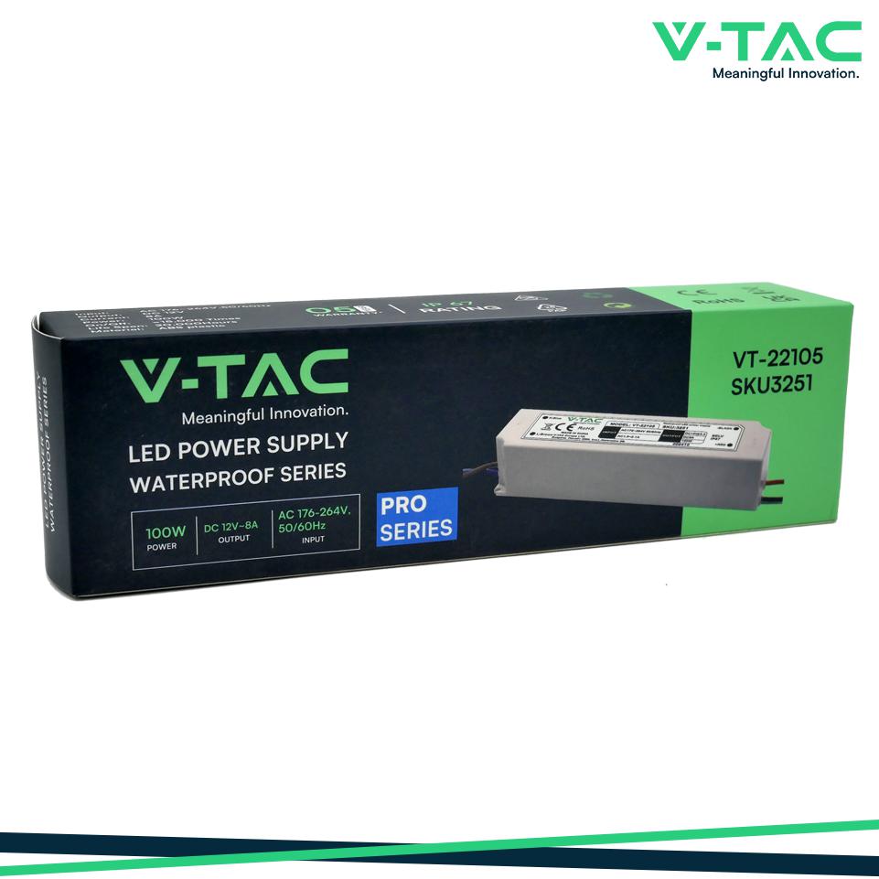 LED PLASTICA SLIM POWER SUPPLY 100W IP67 12V