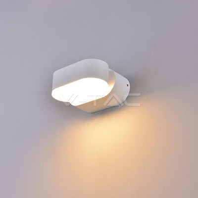 6W LED WALL LIGHT CORPO BIANCO IP65 MOVIBILE 3000K