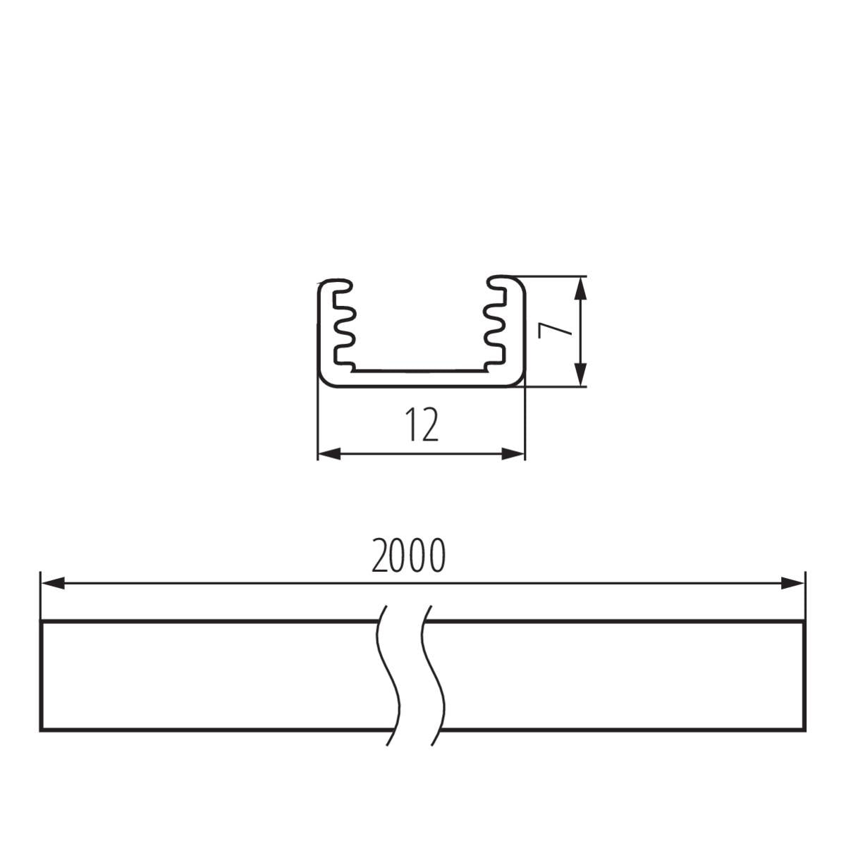 PROFILO D& 039 ALLUMINIO PROFILO B  2M - KANLUX