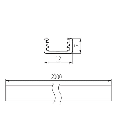 PROFILO D& 039 ALLUMINIO PROFILO B  2M - KANLUX