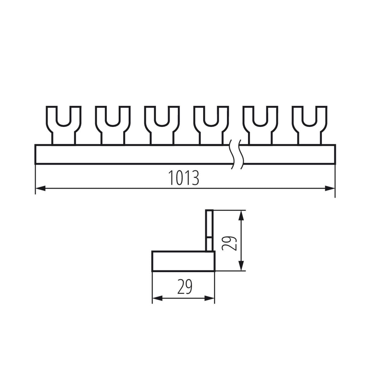 GUIDA DI CONNESSIONE DI RAME, A FORCHETTA KBBU-2X28 - KANLUX