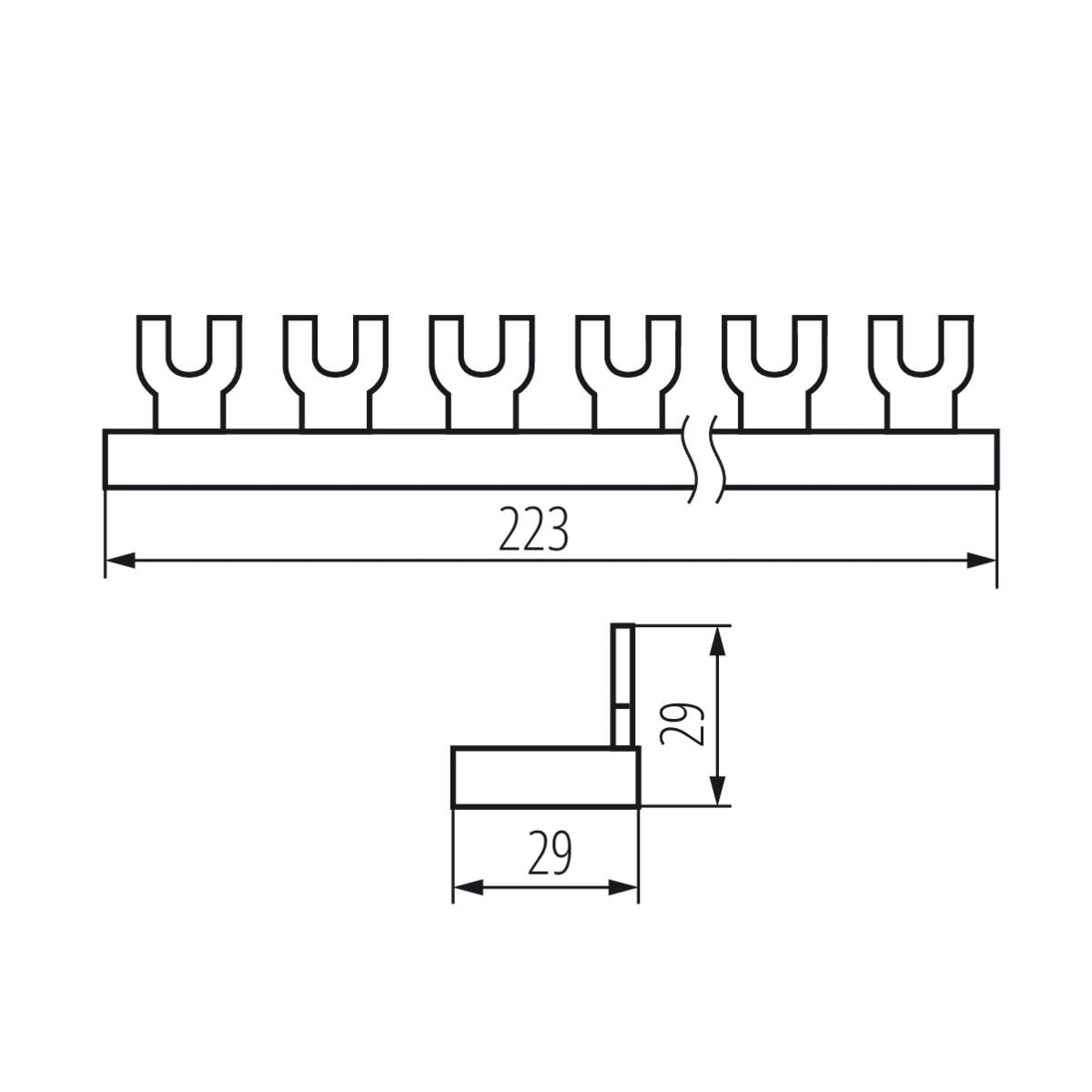 GUIDA DI CONNESSIONE DI RAME, A FORCHETTA KBBU-3X4 - KANLUX