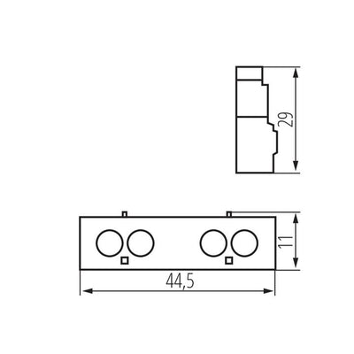 CONTATTO AUSILIARIO 1Z1R FRONTALE PER KMP KMP-FAX11 - KANLUX