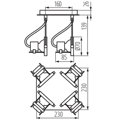 LAMPADA DA PARETE-SOFFITTO SONDA EL-4L - KANLUX