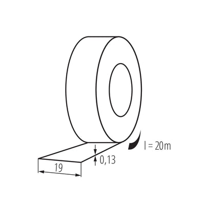 NASTRO ADESIVO ISOLANTE IT-1/20-W - KANLUX