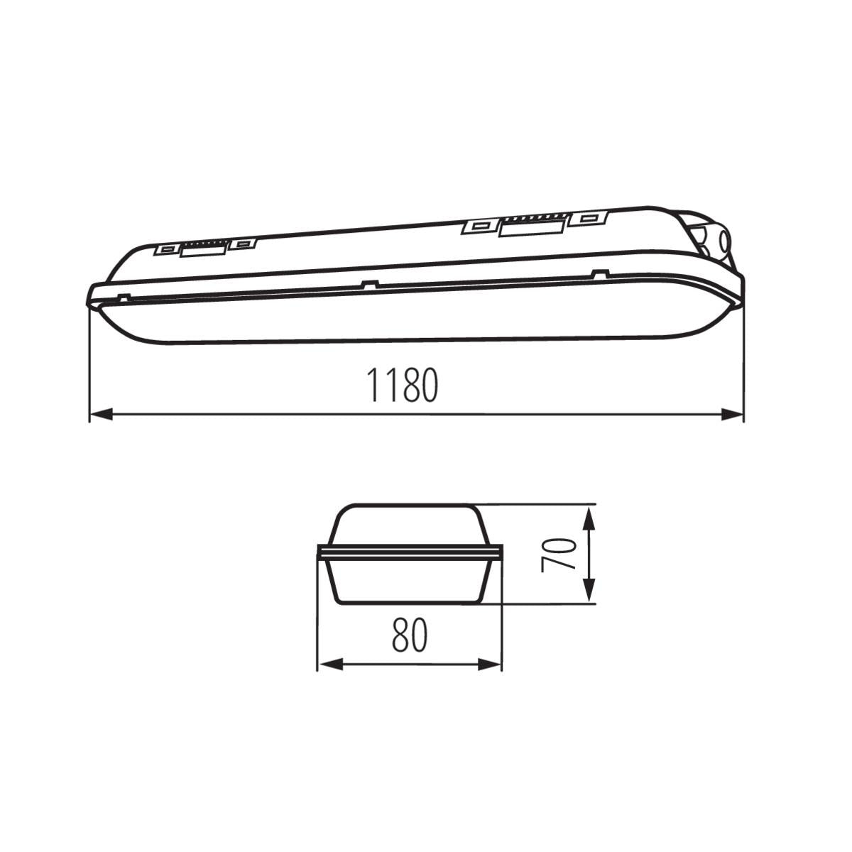 PLAFONIERA STAGNA LED MAH-LED N 40W-NW/PC - KANLUX