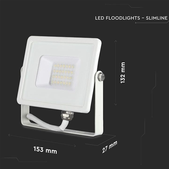 20W LED PROIETTORE SMD SAMSUNG CHIP CORPO BIANCO 6400K
