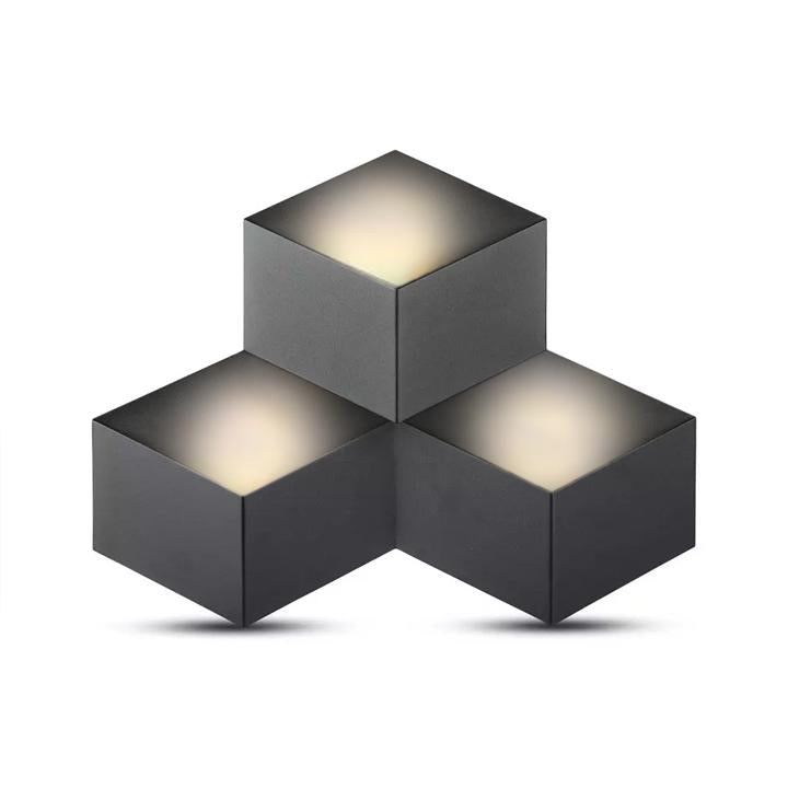 9W LAMPADA DA MURO CORPO NERO 4000K IP20