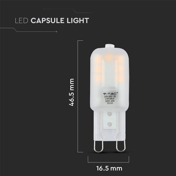 LED LAMPADINA SAMSUNG CHIP - G9 2.5W PLASTICA 4000K