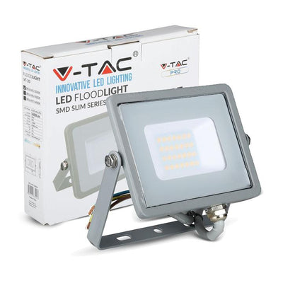 20W LED PROIETTORE SMD SAMSUNG CHIP CORPO GRIGGIO 4000K