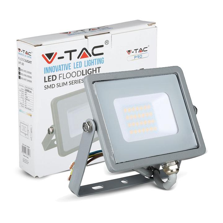 20W LED PROIETTORE SMD SAMSUNG CHIP CORPO GRIGGIO 4000K