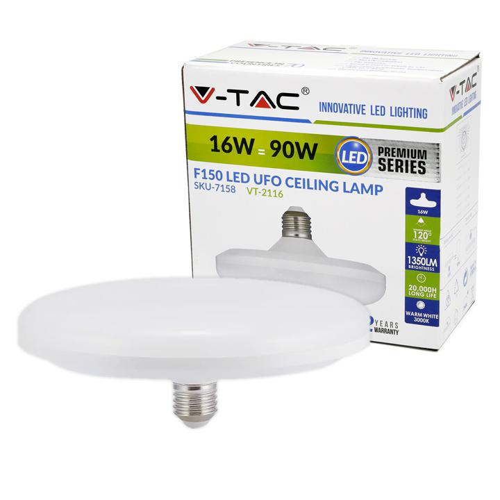 LED LAMPADINA 16W E27 UFO F200 3000K