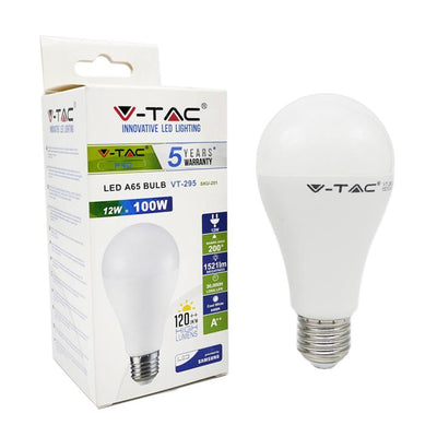 LED LAMPADINA - SAMSUNG CHIP 12W E27 A++ A65 PLASTICA 3000K