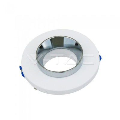 GU10 FITTING GESSO METAL RECESSED LIGHT WITH CHROME BOTTOM ROTONDO
