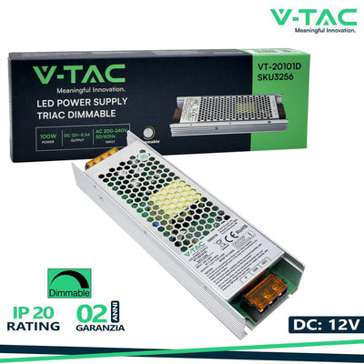LED ALIMENTATORE - 100W DIMMABLE 12V 8.5A IP20