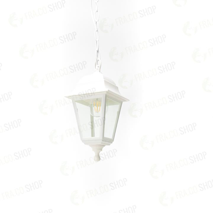 SOSPENSIONE LANTERNA CLASSICABIANCA CON VETRO IP 44 GLOBO