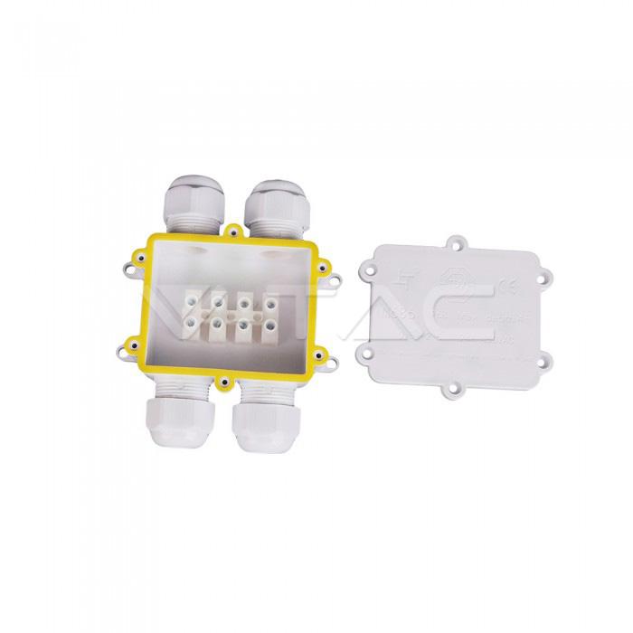 IMPERMEABILE BIANCA 4 PIN SCATOLA DI DERIVAZIONE CON TERMINALI  8-12MM IP68