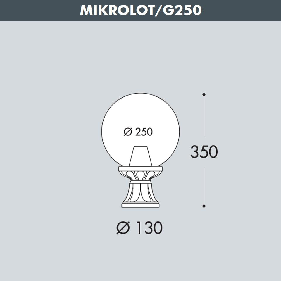 MIKROLOT/G250 NERO TRASP E 27  PALETTO/TESTA PALO DA 60MM