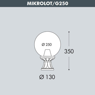 MIKROLOT/G250 NERO TRASP E 27  PALETTO/TESTA PALO DA 60MM
