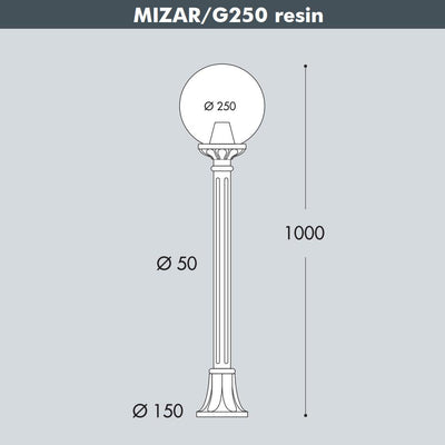 MIZAR/G250 NERO TRASP E27 LED  8,5W CCT PALETTO