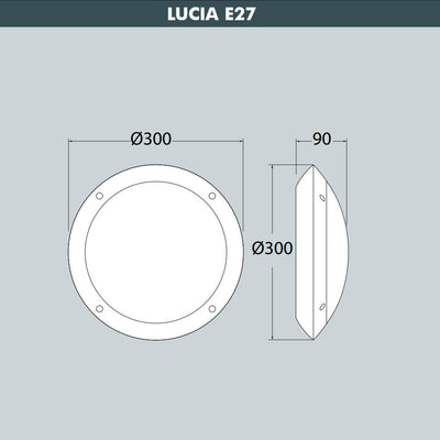 LUCIA GRIGIO OPALE E27 IP66