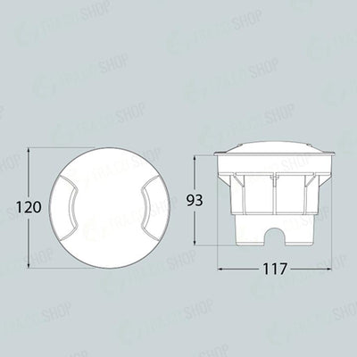 CECI 120 2L NERO SATIN LED GX 53 3W CCT  350LM