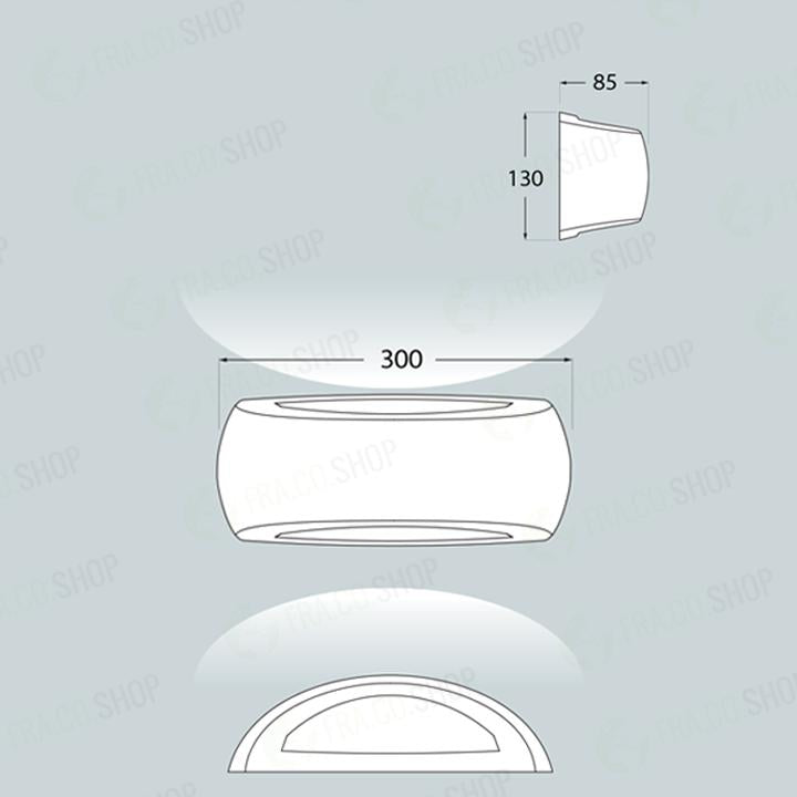 FRANCY GRIGIO OPALE E27 LED 8,5W CCT WALL